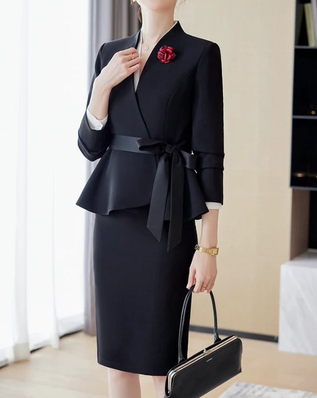 Business Damen Kostüm Ameline Elegant in Schwarz