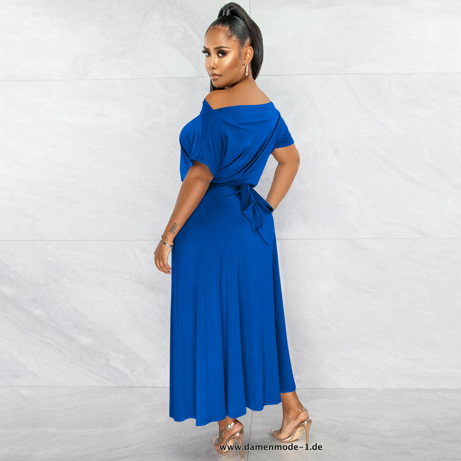 Damen Maxikleid 2023 Sommer 2023 in Blau