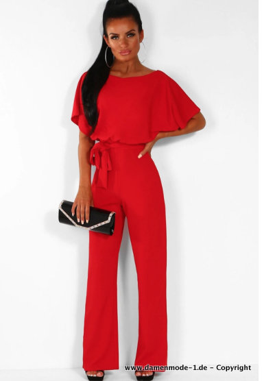 Overall Jumpsuit Einteiler Elegant mit Schleife