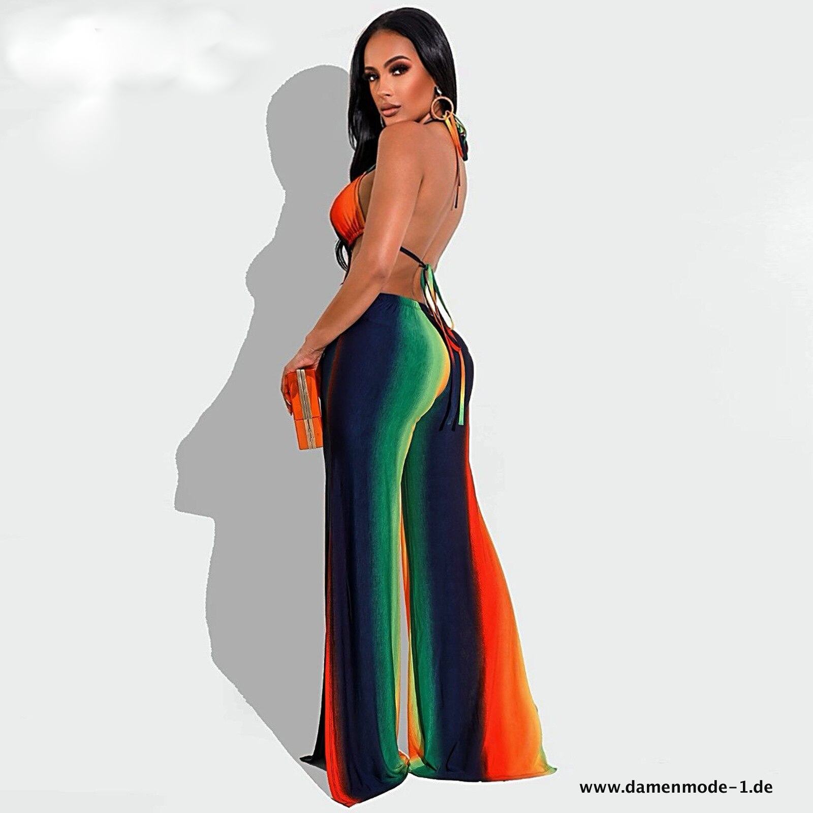 Regenbogen Jumpsuit Neckholder Cut Out 2023