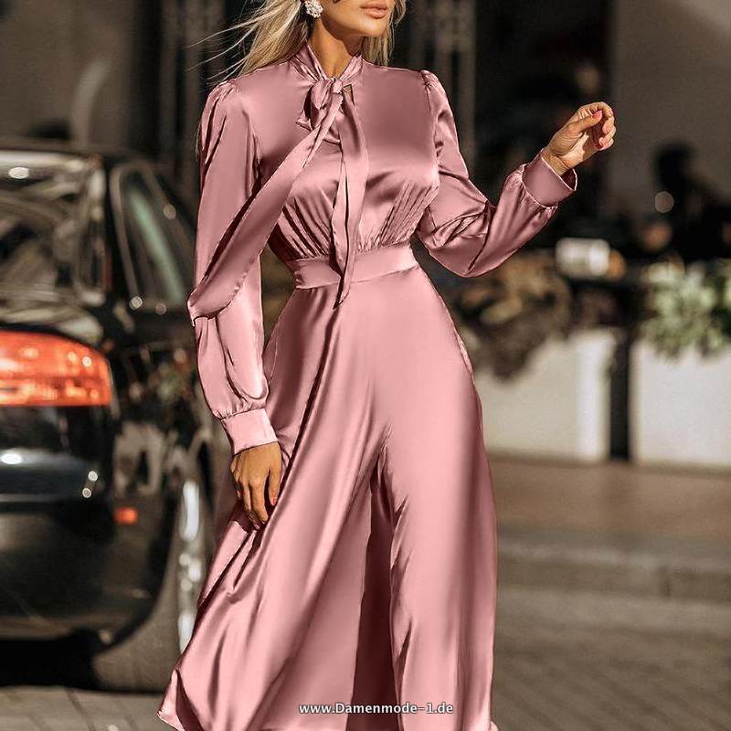 Satin Maxikleid elegante Mode für jeden Tag