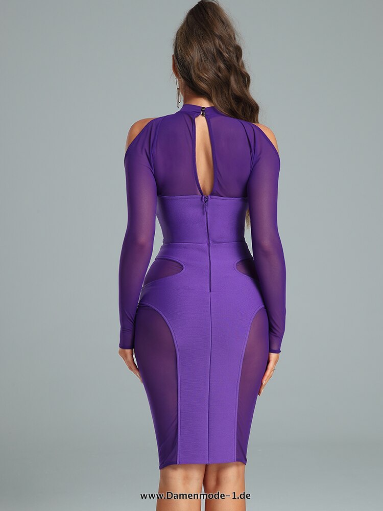 Sexy Lila Party Kleid Bodycon 