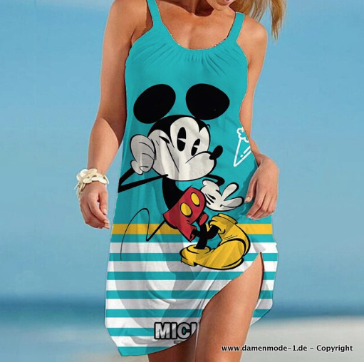 Disney - Mickey Minnie Sommerkleid Knielang Grün