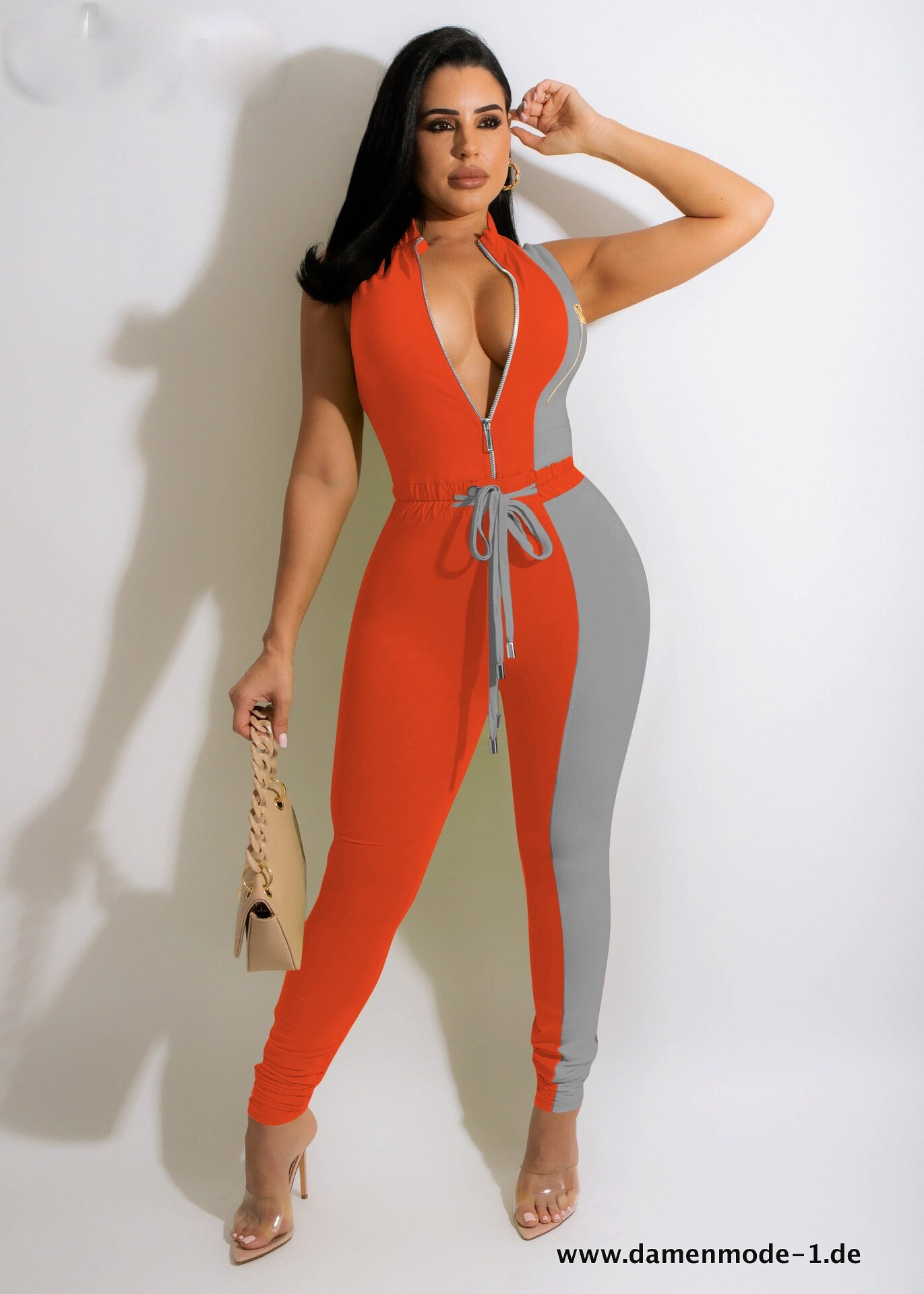 Jumpsuit Bodycon 2023 in Orange